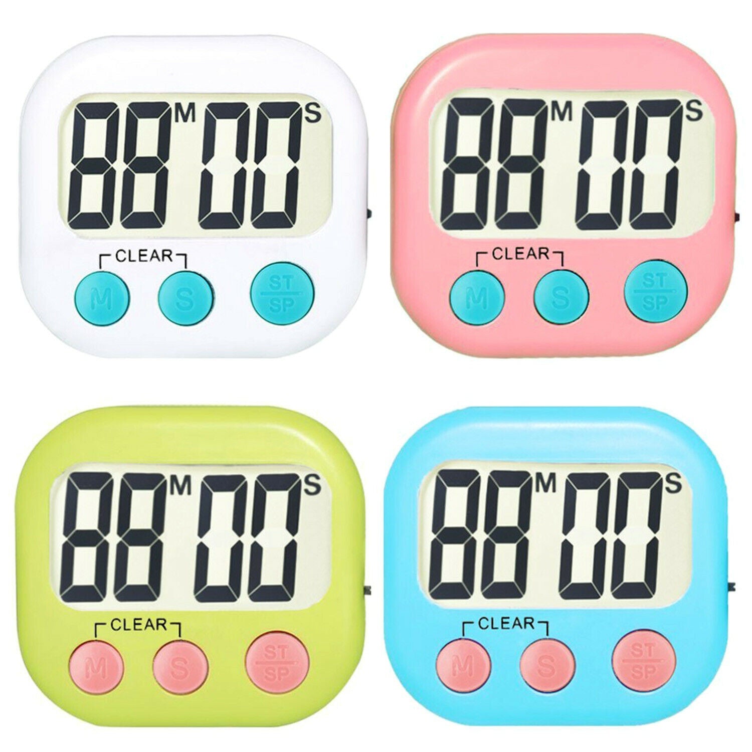 Digital Kitchen Timer Magnetic Cooking LCD Large Count Down Clear Loud  Alarm Egg