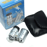 60x Jewelers Loupe, LED Illuminated Microscope Loop Magnifiers, Multifunctional Mini Portable Size